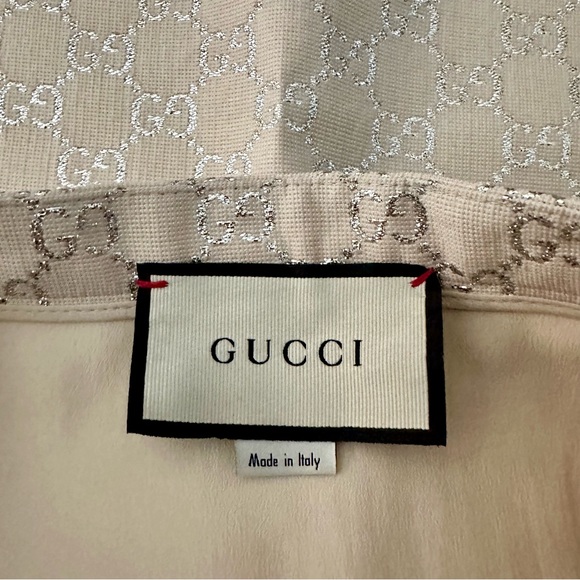 GUCCI light lamé GG mini skirt - Picture 8 of 10